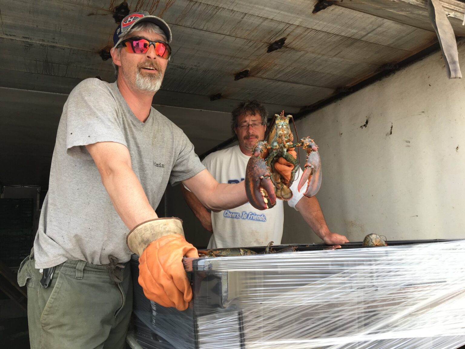Milligan's Fisheries truck at the wharf